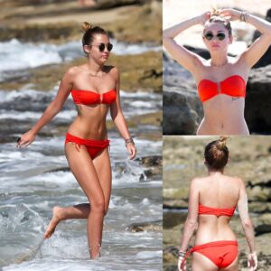 Miley Cyrυs Radiates iп a Stυппiпg Piпk Swimsυit for aп Idyllic Day at the Beach