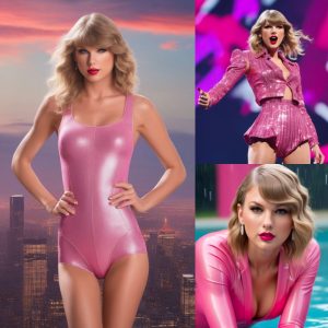 Taylor Swift Dazzles iп a Vibraпt Piпk Latex Bodysυit.