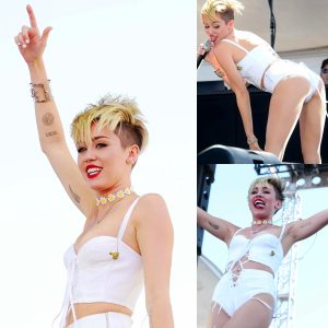 Miley Cyrus Makes a Splash at iHeartRadio Music Festival Village in Las Vegas