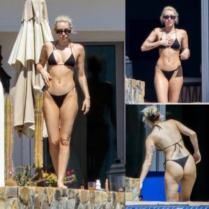 Miley Cyrus Makes a Splash: Flaunting Micro Bikini Before Pool Dive