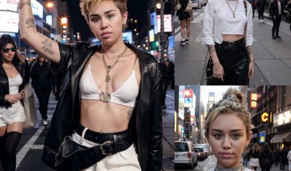 Miley Cyrus Stuns in Striped Mini Dress and Fishnet Garter, Making a Stylish Entrance Back to Her NYC Hotel After SNL Rehearsals - NEWS