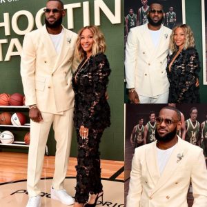 Royal Elegance: King and Queen James Suit Up in Striking Contrasting Colors for 'Shooting Stars' Premiere