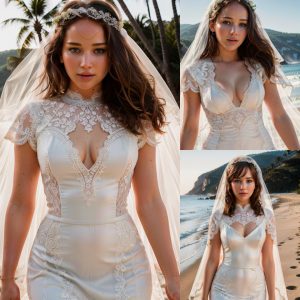 Jennifer Lawrence Shines as the Elegant Bride in a Stylish Wedding Dress During a Romantic Ceremony