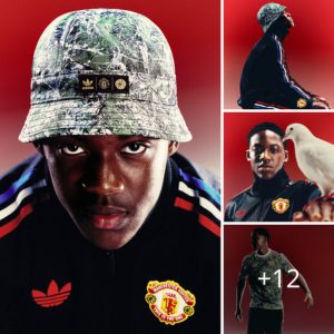 Look who's showing off the new Adidas x Stone Roses kit - it's none other than #MUFC's Kobbie Mainoo!