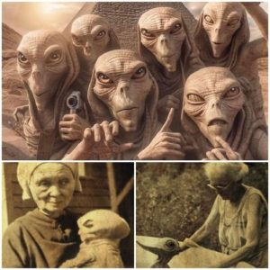 Breaking: Unveiled: 1928 Photos Reveal Elderly Woman Tending to an Alien Baby.