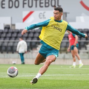 Pictures from Ronaldo's training session and his amazing skills in preparation for the upcoming match against Slovenia