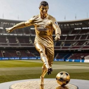 BREAKING: Real Madrid is discussing a plan to design a golden statue of Ronaldo in front of the Santiago Bernabéu stadium