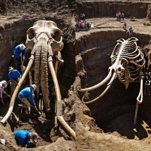 Breaking: Remarkable Find: Pristine Mammoth Unearthed from Prehistoric Ice Sinkhole in Siberia.